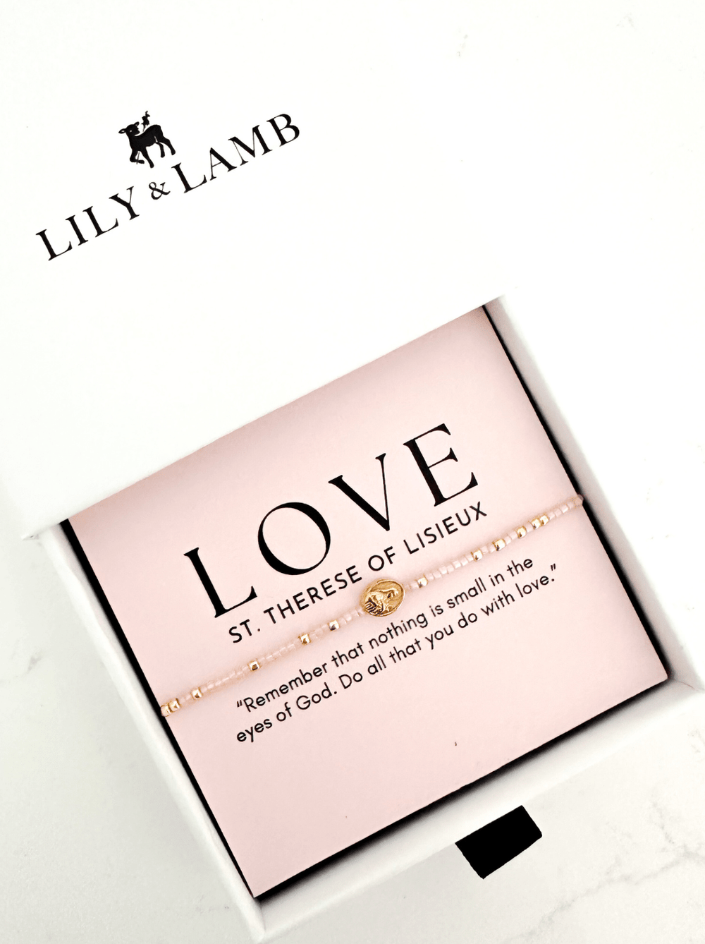 St. Therese of Lisieux Bracelet: Adults / Divine Gold - 3mm - Something Splendid Co.