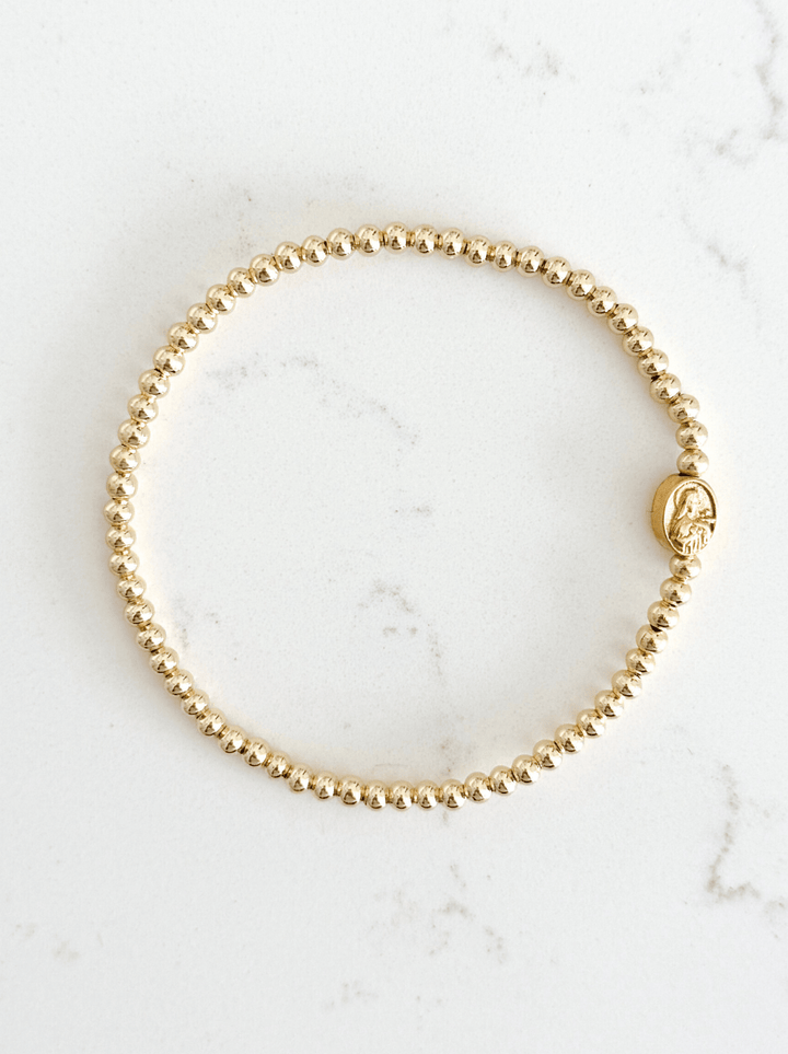 St. Therese of Lisieux Bracelet: Adults / Divine Gold - 3mm - Something Splendid Co.