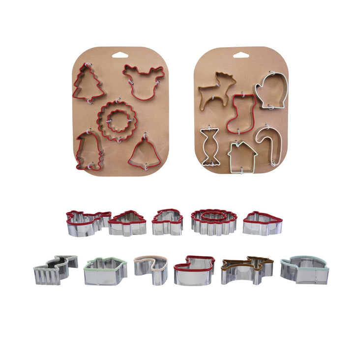 Stainless Steel Holiday Cookie Cutters, Set of 6 - Something Splendid Co.