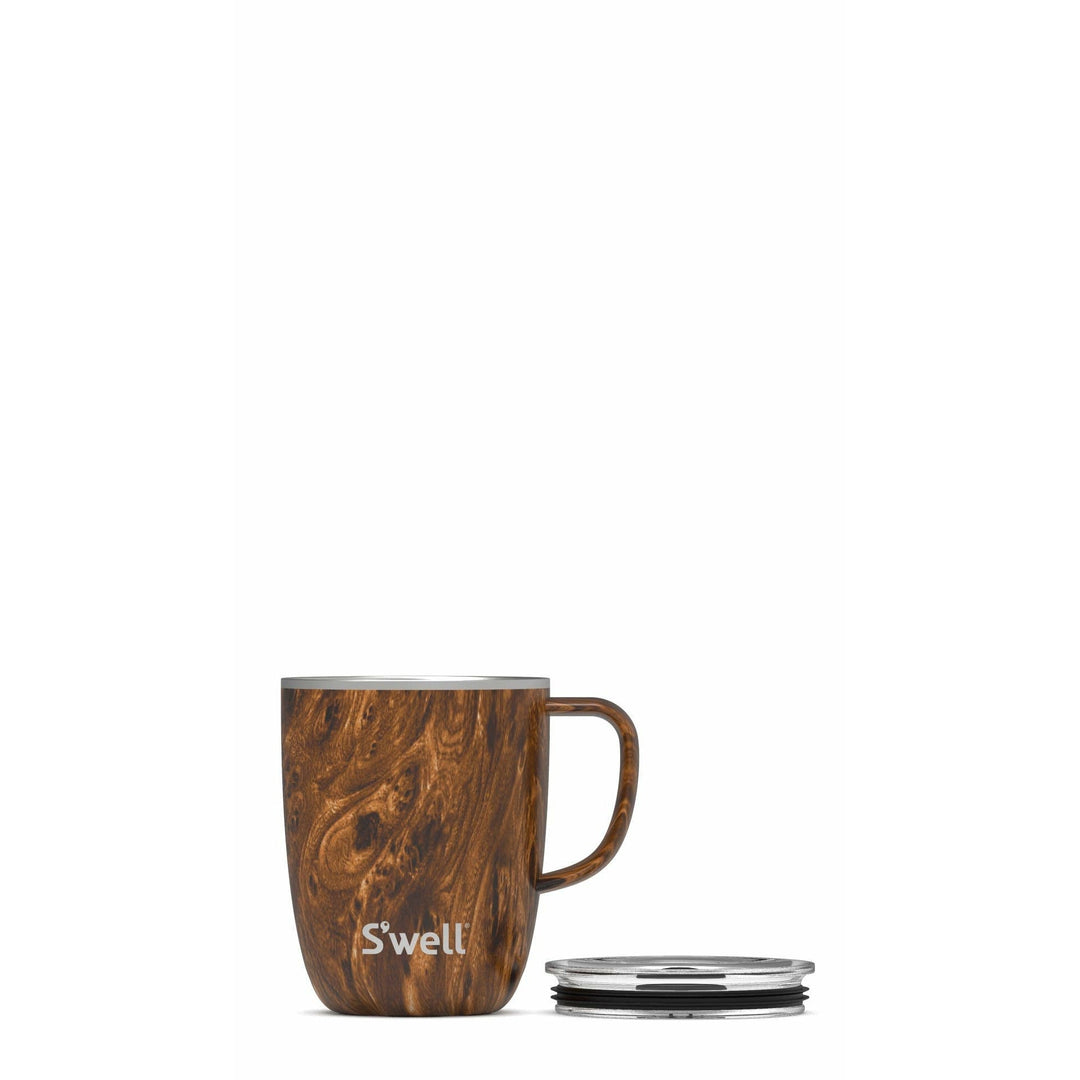 Stainless Steel Teakwood 12oz Mug with Handle - Something Splendid Co.