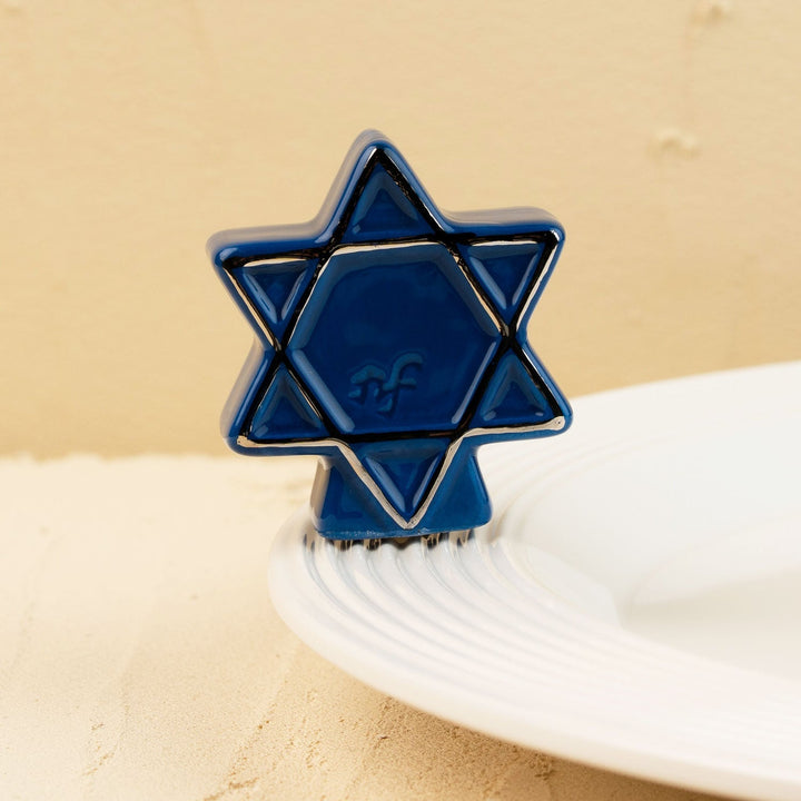 Star of David Mini by Nora Fleming — hand-painted ceramic blue Star of David