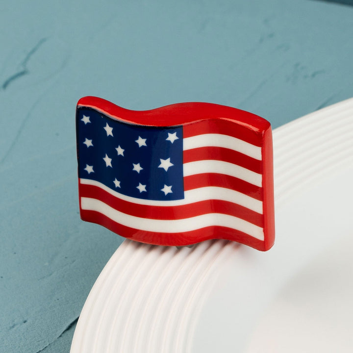 Stars and Stripes Forever Mini by Nora Fleming — hand-painted ceramic American flag (alternate view)