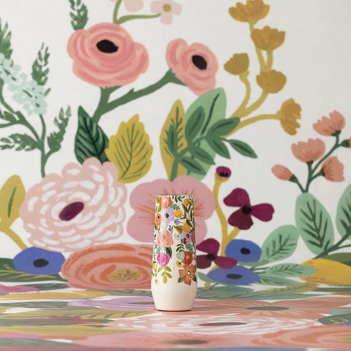 Stemless Flute - 7oz Rifle Paper - Garden Party Cream - Something Splendid Co.