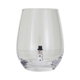 Stemless Wine Glass with Holiday Figure Inside, 8 Styles - Something Splendid Co.