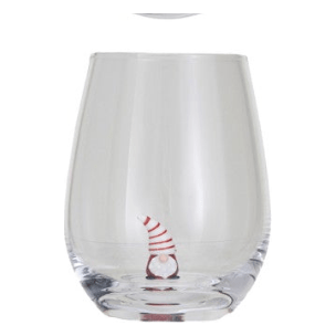 Stemless Wine Glass with Holiday Figure Inside, 8 Styles - Something Splendid Co.