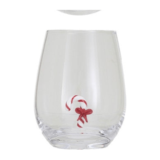 Stemless Wine Glass with Holiday Figure Inside, 8 Styles - Something Splendid Co.