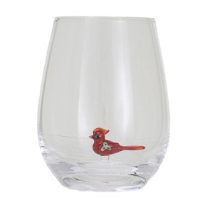 Stemless Wine Glass with Holiday Figure Inside, 8 Styles - Something Splendid Co.