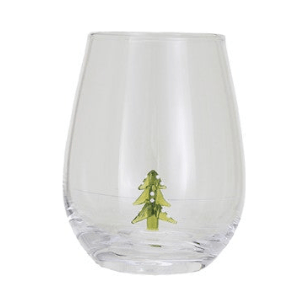 Stemless Wine Glass with Holiday Figure Inside, 8 Styles - Something Splendid Co.