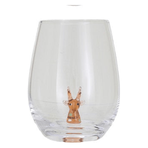 Stemless Wine Glass with Holiday Figure Inside, 8 Styles - Something Splendid Co.