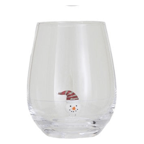 Stemless Wine Glass with Holiday Figure Inside, 8 Styles - Something Splendid Co.