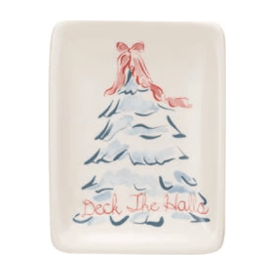 Stoneware Dish w/ 4 Christmas Tree Styles - Something Splendid Co.