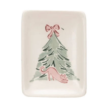 Stoneware Dish w/ 4 Christmas Tree Styles - Something Splendid Co.