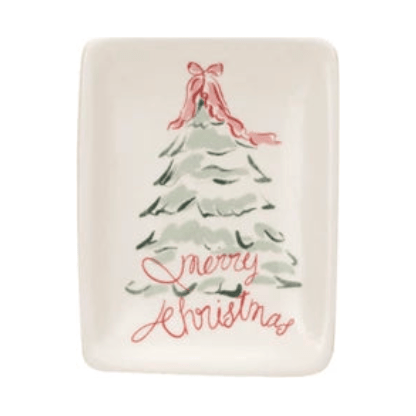 Stoneware Dish w/ 4 Christmas Tree Styles - Something Splendid Co.