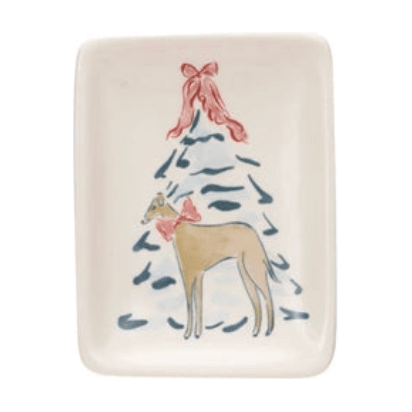 Stoneware Dish w/ 4 Christmas Tree Styles - Something Splendid Co.