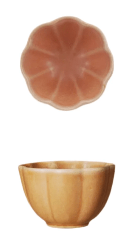 Stoneware Flower Shaped Bowl - Something Splendid Co.