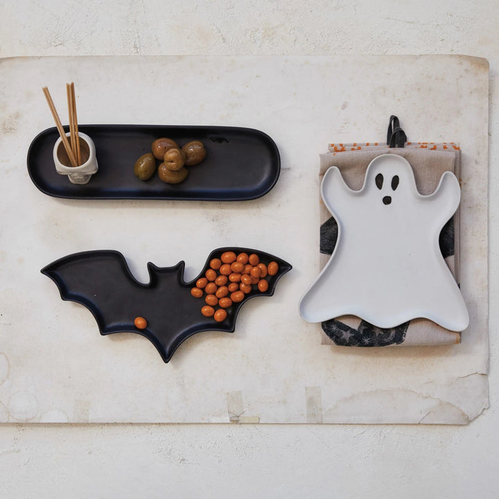 Stoneware Ghost Shaped Plate - Something Splendid Co.