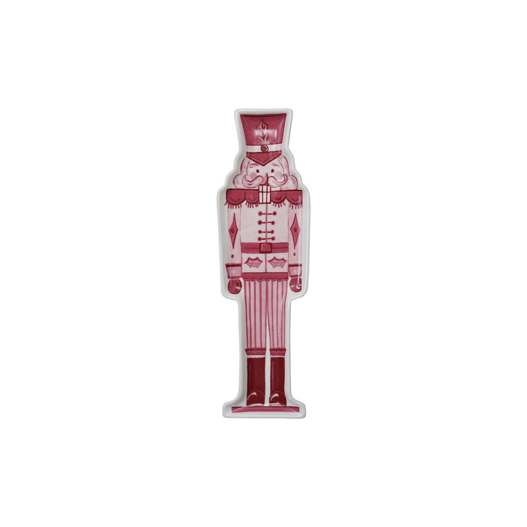 Stoneware Pink & Red Nutcracker Plate - Something Splendid Co.