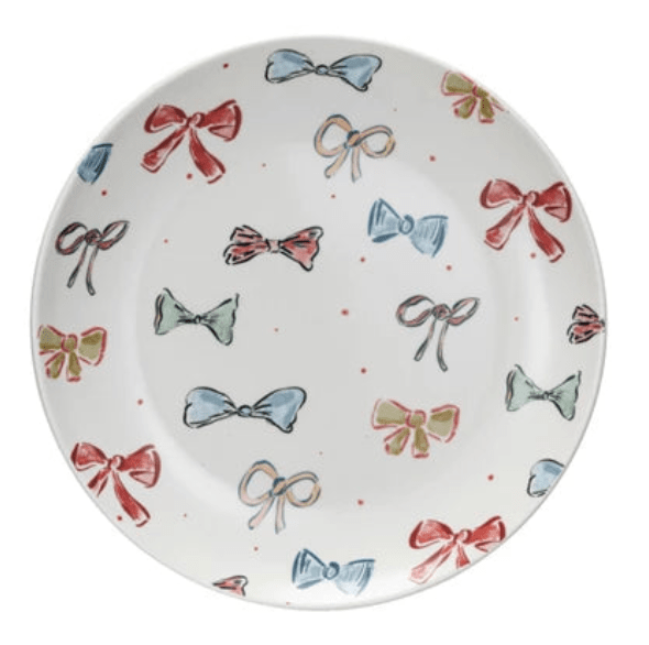 Stoneware Plate w/ Holiday Pattern, 4 Styles - Something Splendid Co.