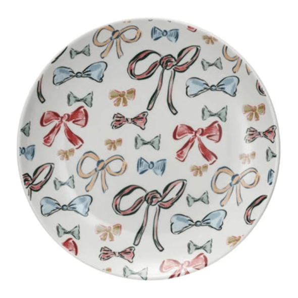 Stoneware Plate w/ Holiday Pattern, 4 Styles - Something Splendid Co.