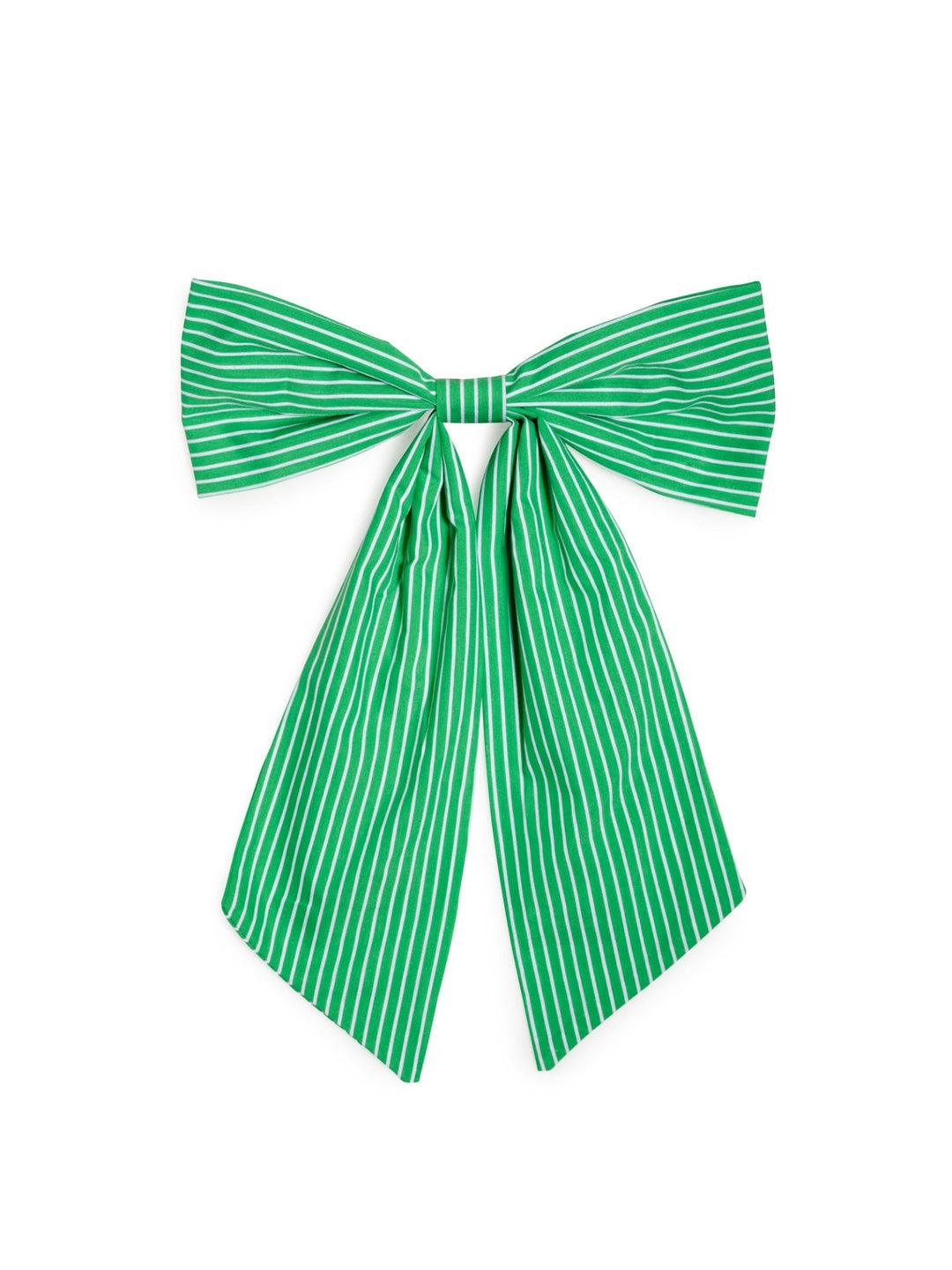 Stripe Bow Clip, Green - Something Splendid Co.
