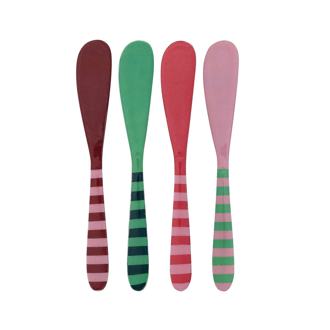 Striped Enamel Canapé Knife, 4 Colors - Something Splendid Co.
