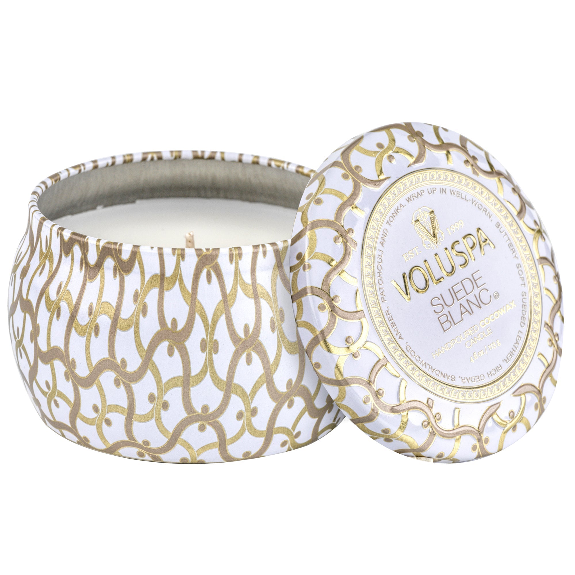 Suede Blanc Mini Tin Candle - Thumbnail 4