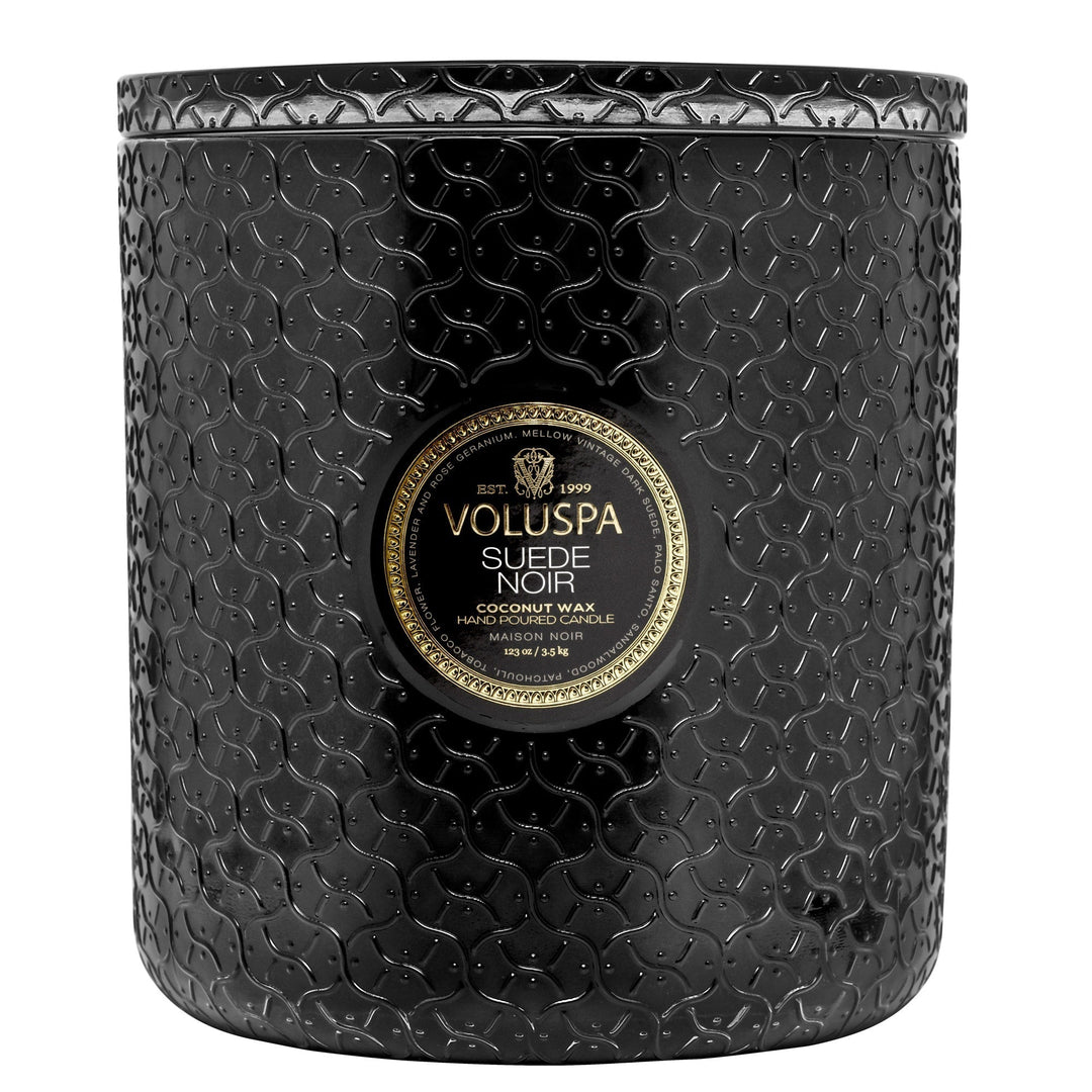 Suede Noir 5 Wick Hearth Candle - Something Splendid Co.