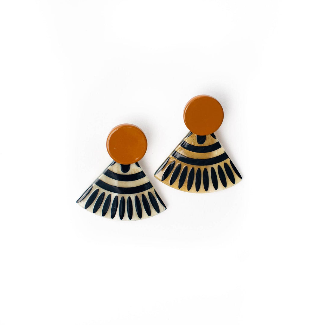 Sunset Navy Tile Earrings - Something Splendid Co.