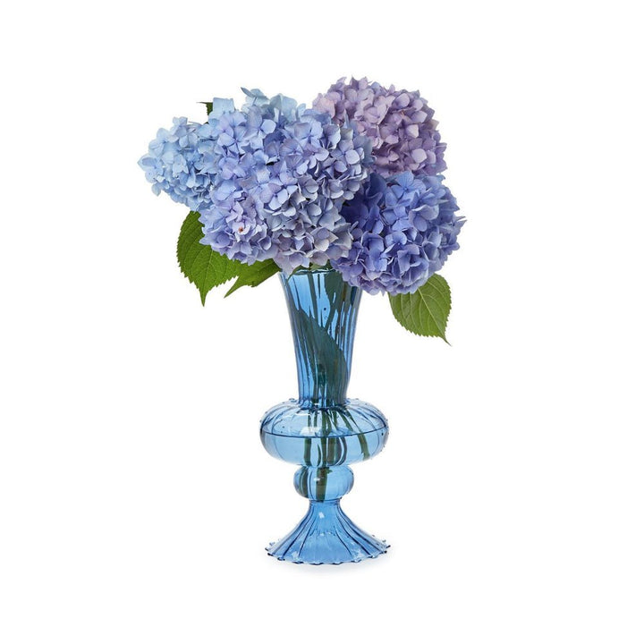 Swirl Hand - Blown Glass Fluted Vase, 2 Colors - Something Splendid Co.