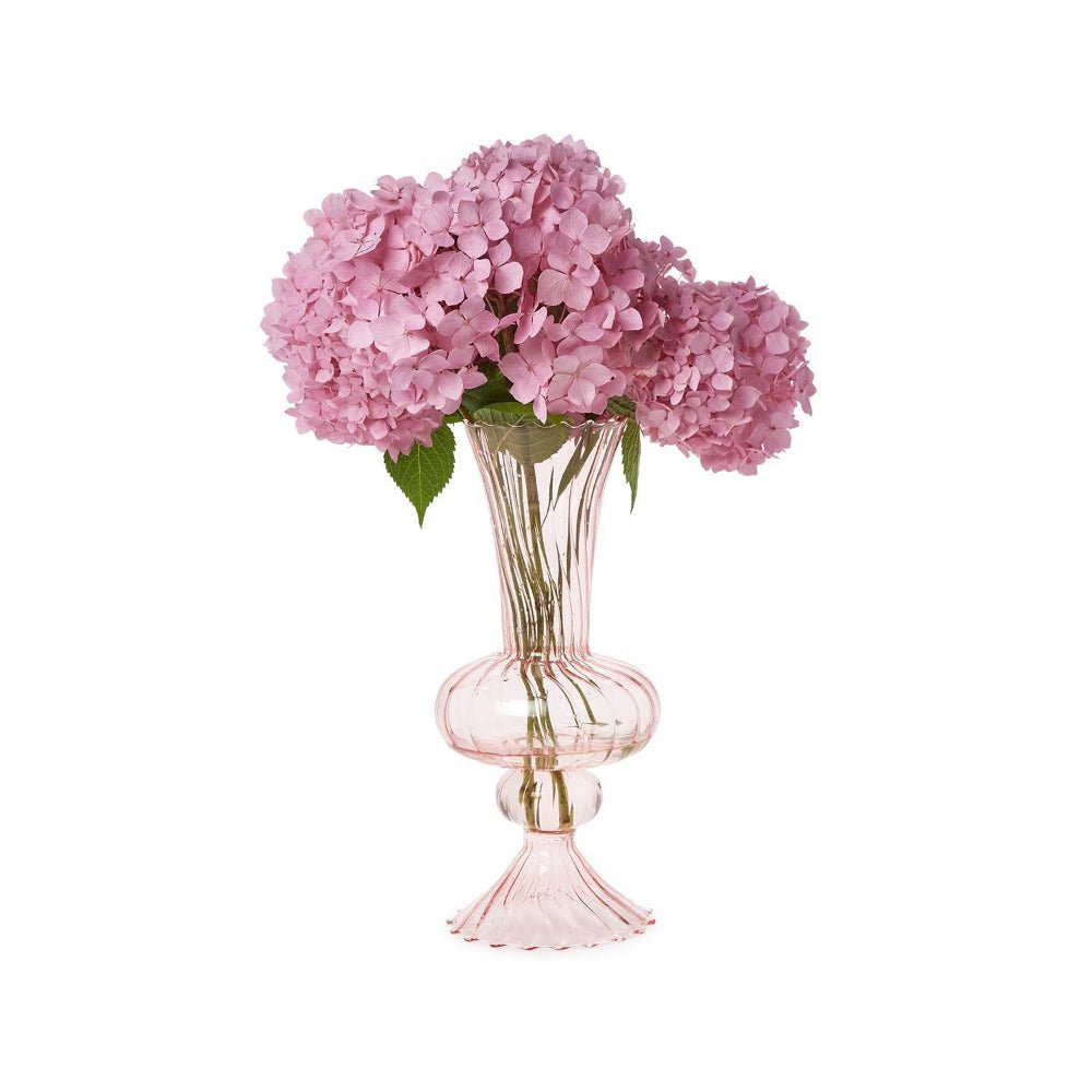 Swirl Hand - Blown Glass Fluted Vase, 2 Colors - Something Splendid Co.
