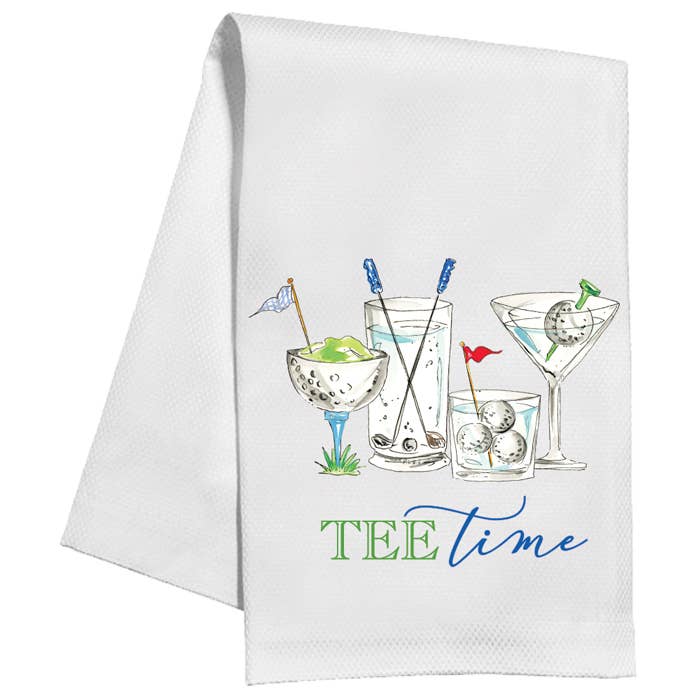 Tee Time Golf Cocktails Kitchen Towel - Something Splendid Co.
