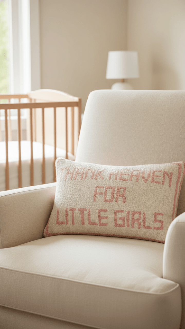 Thank Heaven for Little Girls Throw Pillow - Something Splendid Co.
