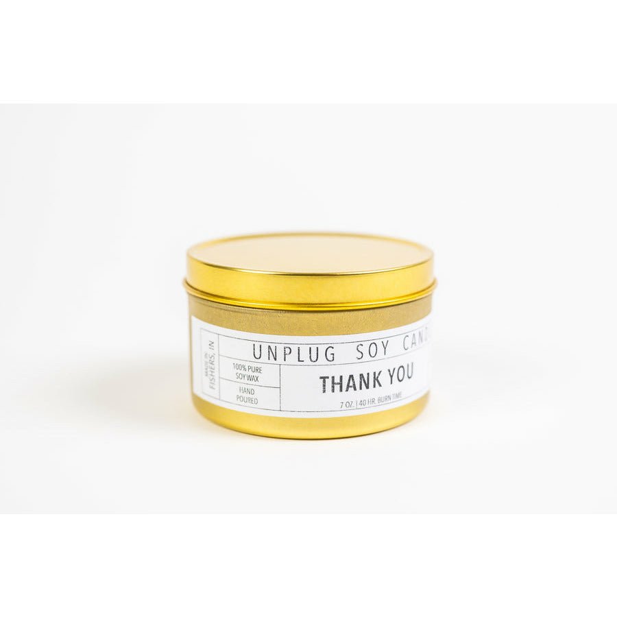 Thank You Gold Tin Candle - Something Splendid Co.