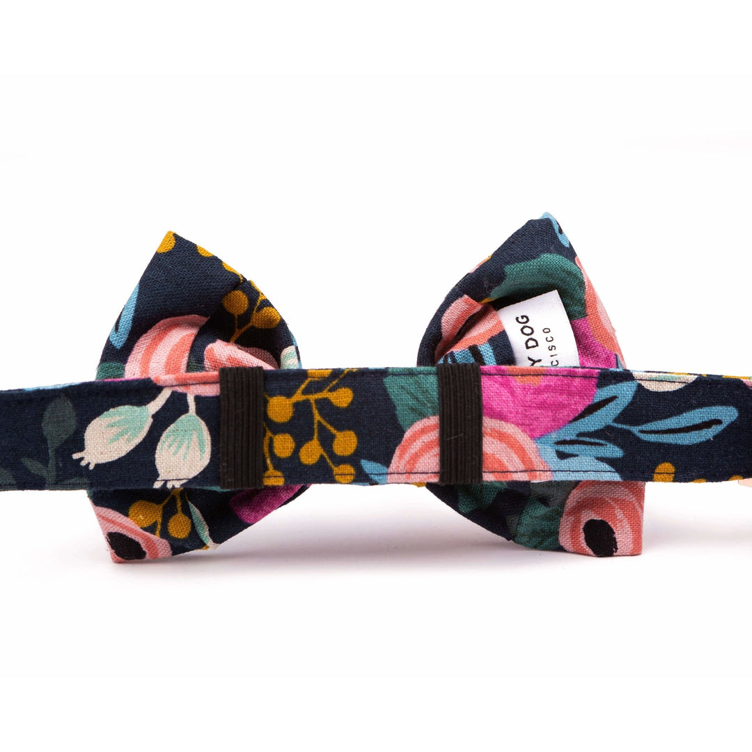 The Foggy Dog - Rosa Floral Navy Bow Tie - Something Splendid Co.