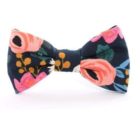 The Foggy Dog - Rosa Floral Navy Bow Tie - Something Splendid Co.