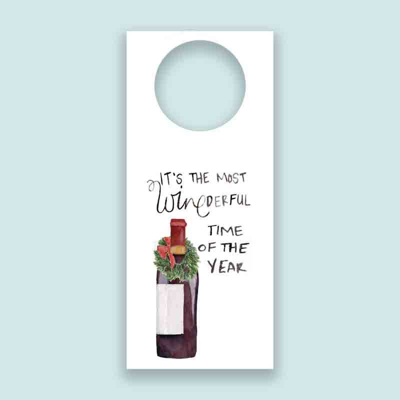 The Most Winederful Time Of The Year Wine Tag - Something Splendid Co.