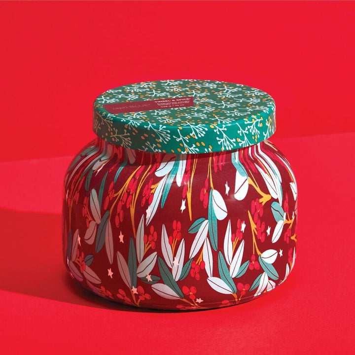 Tinsel & Spice Holiday Pattern Play Signature Jar Candle - Something Splendid Co.