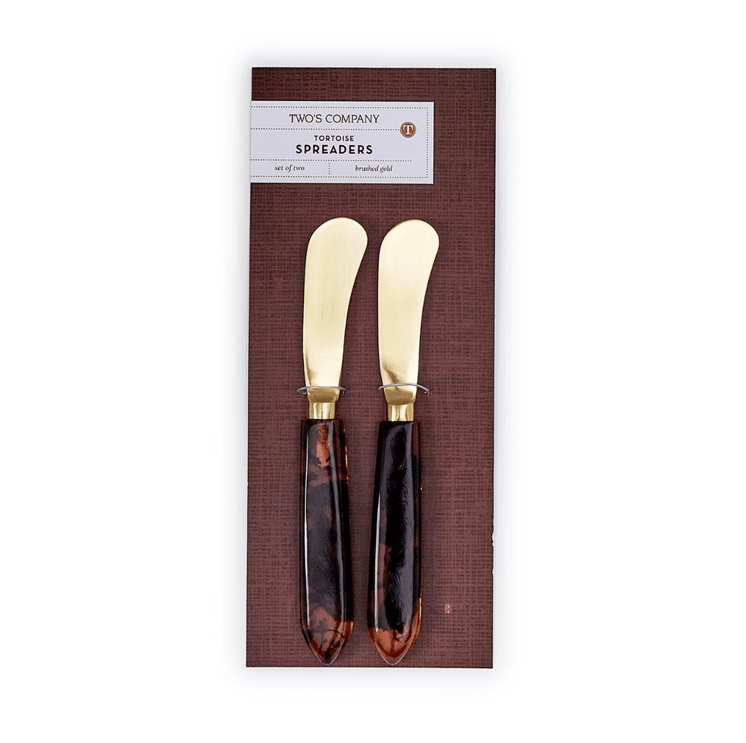 Tortoise Swirl Set of 2 Spreaders - Something Splendid Co.