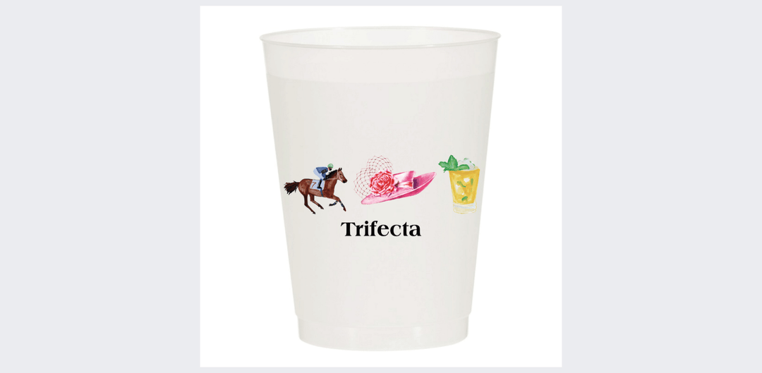 Trifecta Kentucky Derby Frosted Cups - Set of 6 - Something Splendid Co.