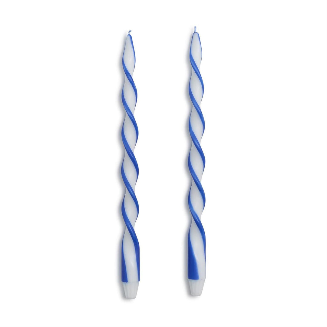 Twist & Glow Blue Ribbon Taper Candles - Something Splendid Co.