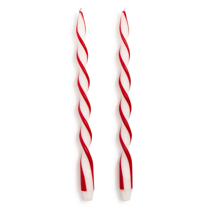 Twist & Glow Red Ribbon Taper Candles - Something Splendid Co.