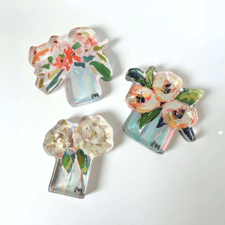 Two Hydrangea Blooms Acrylic Block - Something Splendid Co.