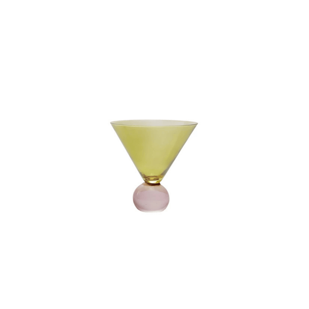 Two - Tone Martini Glass with Ball Stem - Something Splendid Co.