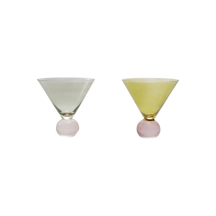 Two - Tone Martini Glass with Ball Stem - Something Splendid Co.