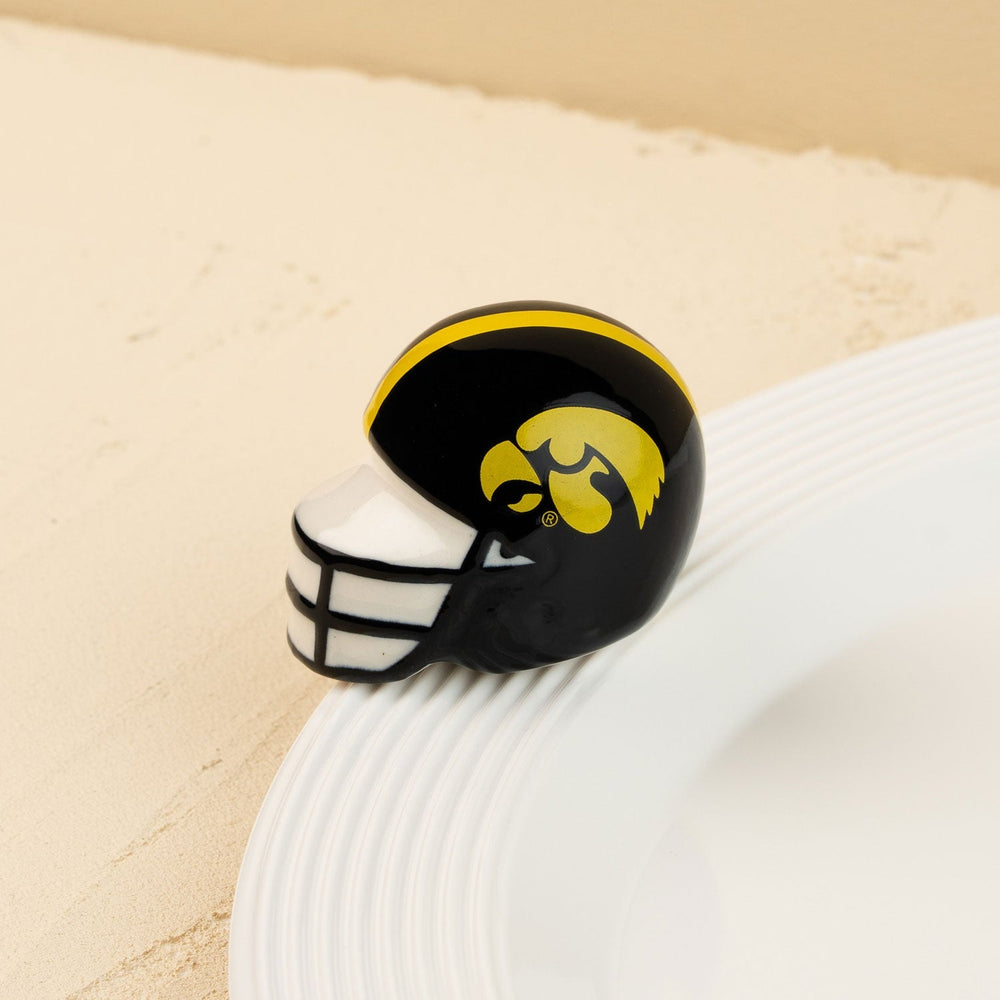 University of Iowa Helmet Mini by Nora Fleming — hand-painted ceramic officially licensed Iowa helmet (alternate view)