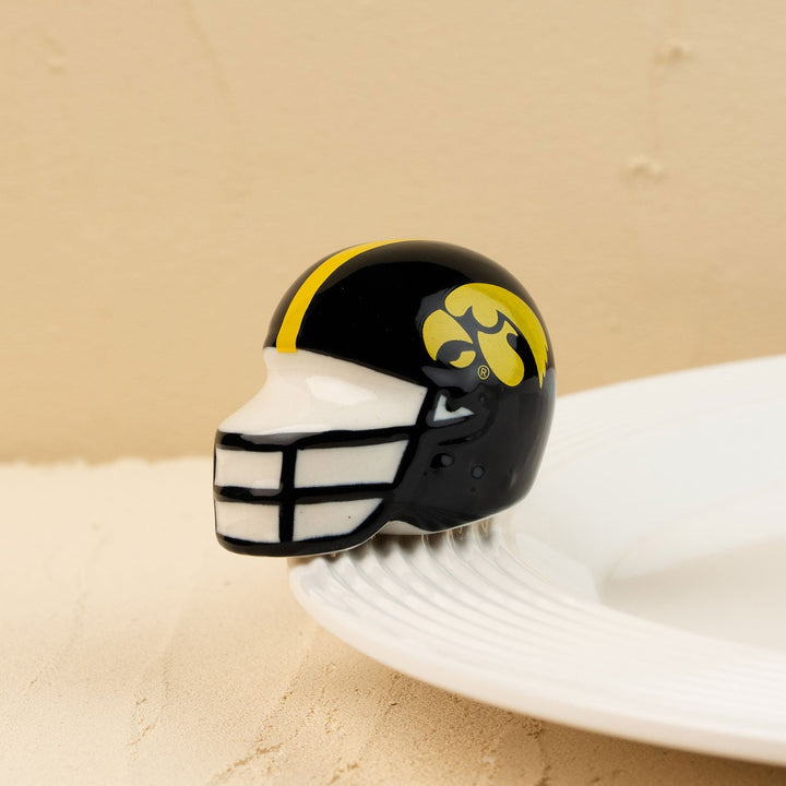 University of Iowa Helmet Mini by Nora Fleming — hand-painted ceramic officially licensed Iowa helmet