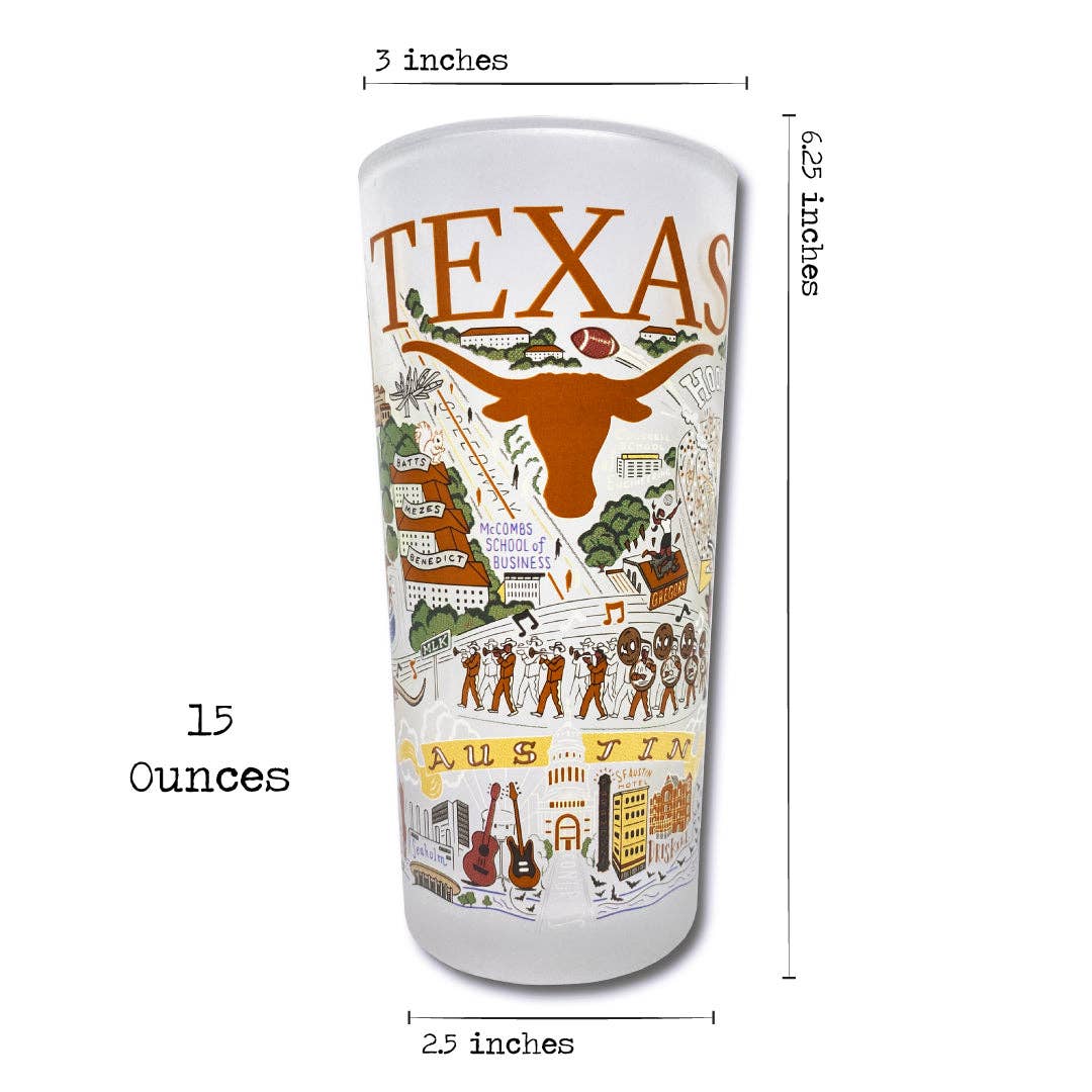 University of Texas Collegiate Drinking Glass - Something Splendid Co.