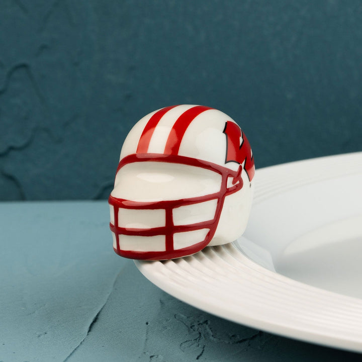 University of Wisconsin Helmet Mini by Nora Fleming — hand-painted ceramic officially licensed Wisconsin helmet