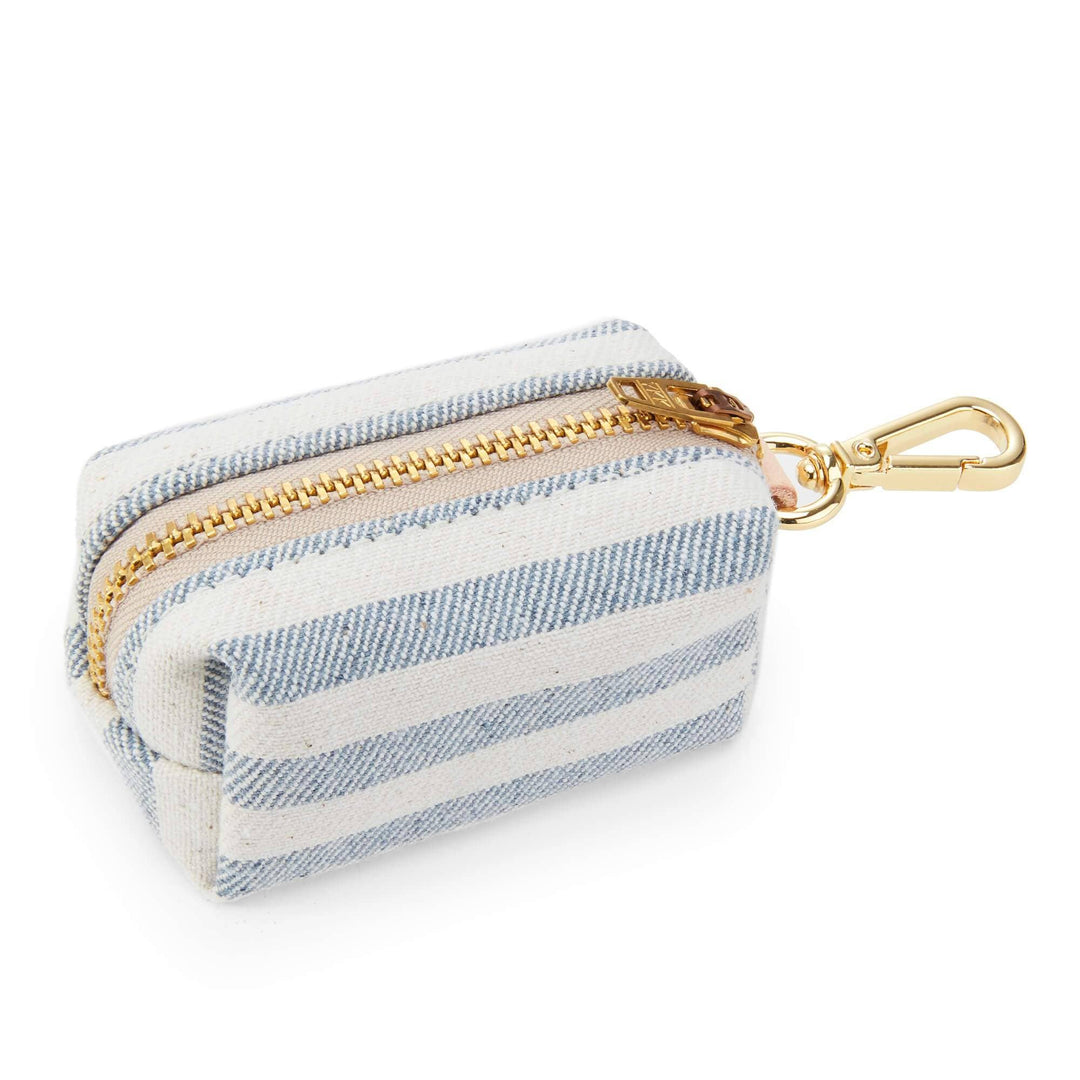 Upcycled Denim Stripe Poop Bag Dispenser - Something Splendid Co.