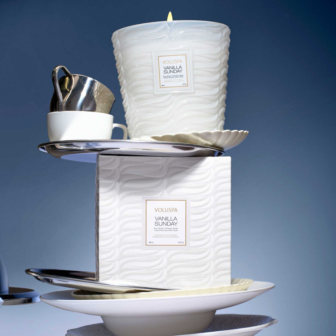 Vanilla Sunday 3 - Wick Hearth Candle - Something Splendid Co.